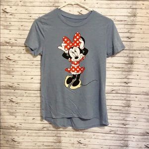 Disney blue Minnie Mouse short sleeve shirt